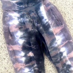 Young Fabulous & Broke sweat jogger pants tie dyed purple grey white
